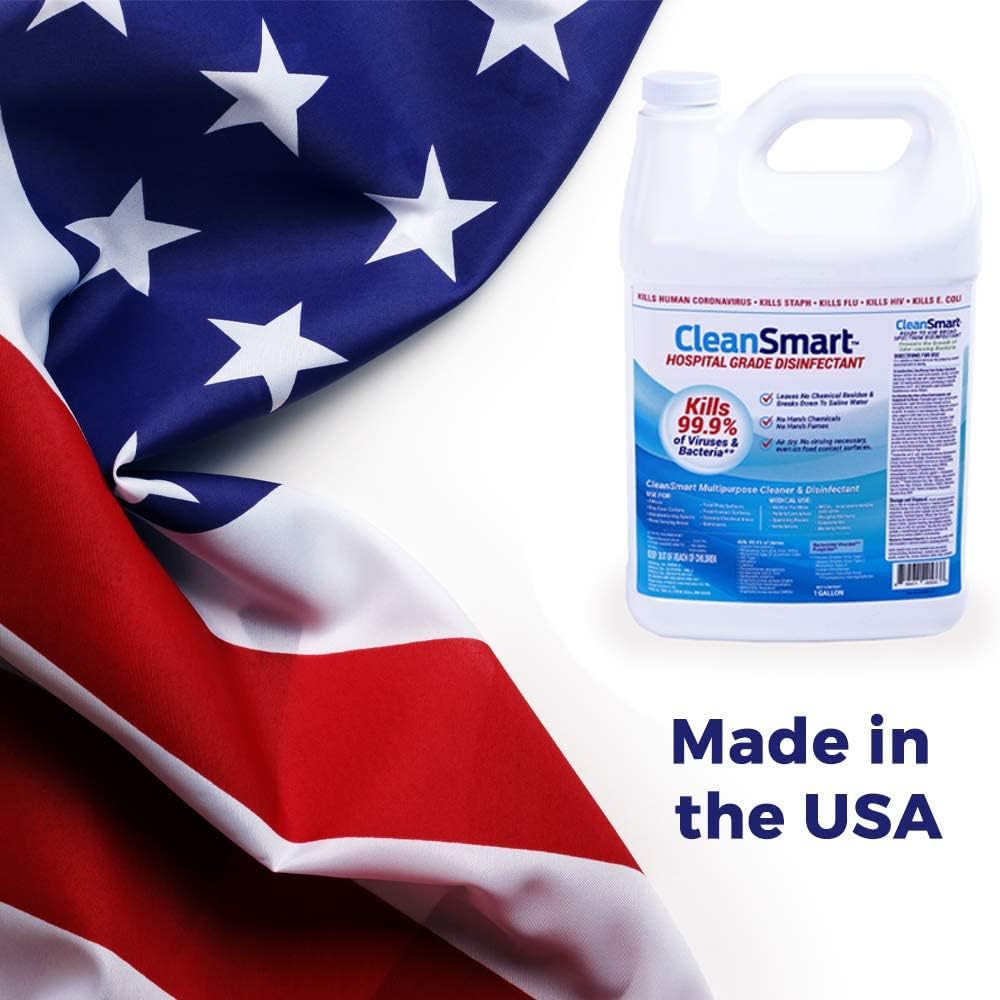 CleanSmart Hospital Grade Disinfectant, Kills 99.9% of Viruses and Bacteria, Hypochlorous Acid Technology, EPA Registered, 23 oz, (Pack of 6) (HOCL)