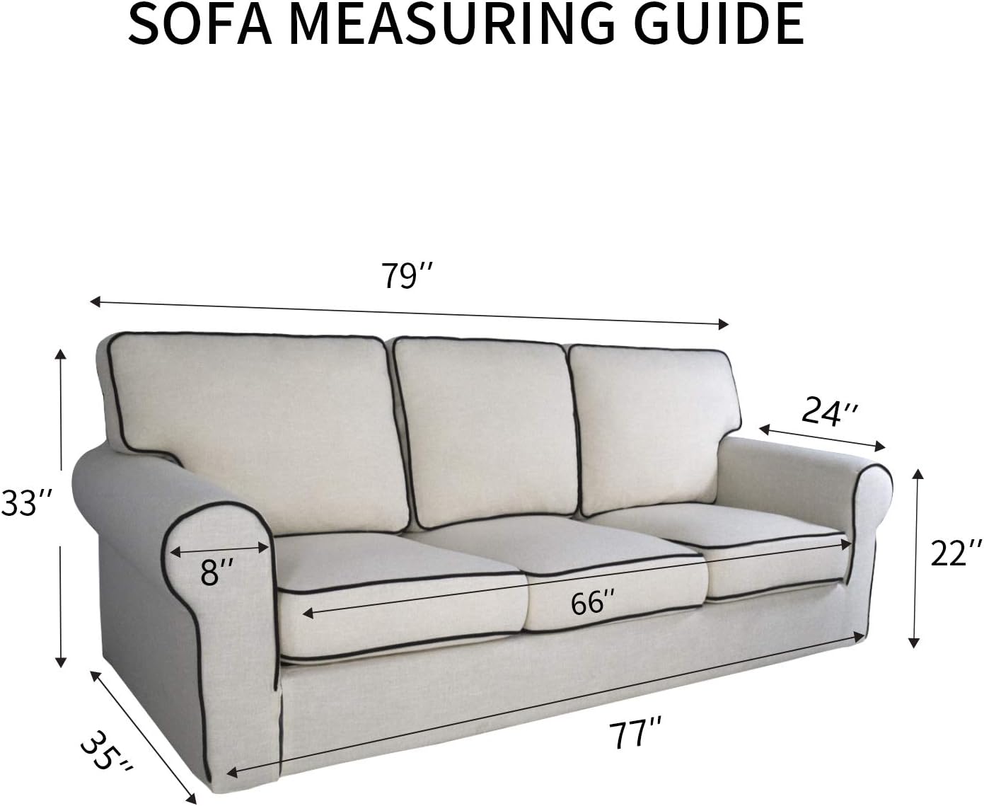 PureFit Reversible Quilted Sofa Cover, Water Resistant Slipcover Furniture Protector, Washable Couch Cover with Non Slip and Elastic Straps for Kids, Dogs, Pets (Sofa, Gray/Gray)