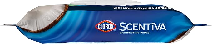 Clorox Scentiva Disinfecting Wipes, Coconut and Waterlily, 75 Count, Pack of 3 (Package May Vary)