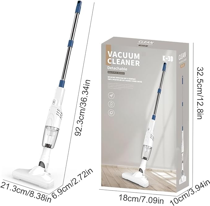 2026 New Stick Vacuum Cordless Rechargeable, Carpet Shampooer Machine Deep Cleaner, Cordless Vacuum Cleaners for Home, Powerful Smart 2-in-1 Vacuuming & Mopping for Car, Office & Home Cleaning (1Set)