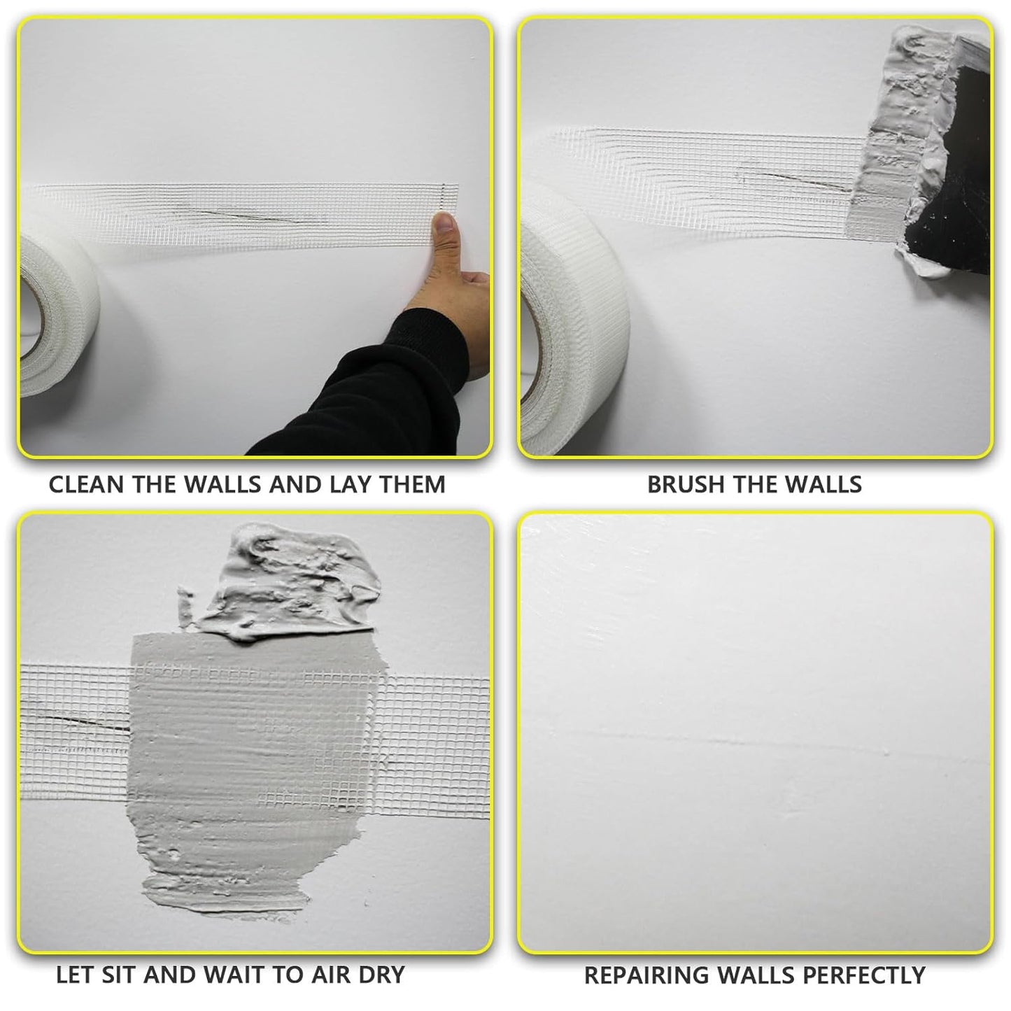 10" 100 Feet Drywall Joint Tape, Self-Adhesive Encrypted Fiberglass Drywall Repair Mesh Tape for Wall Cracks and Seam Patch