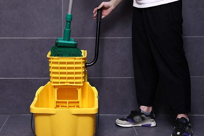 Heavy Duty Wet Industrial Cleaning Mop Head – 21 oz Green mop Head Replacement Cotton Washable Industrial mop Heads Heavy Duty for Commercial & Home Cleaning(Green)