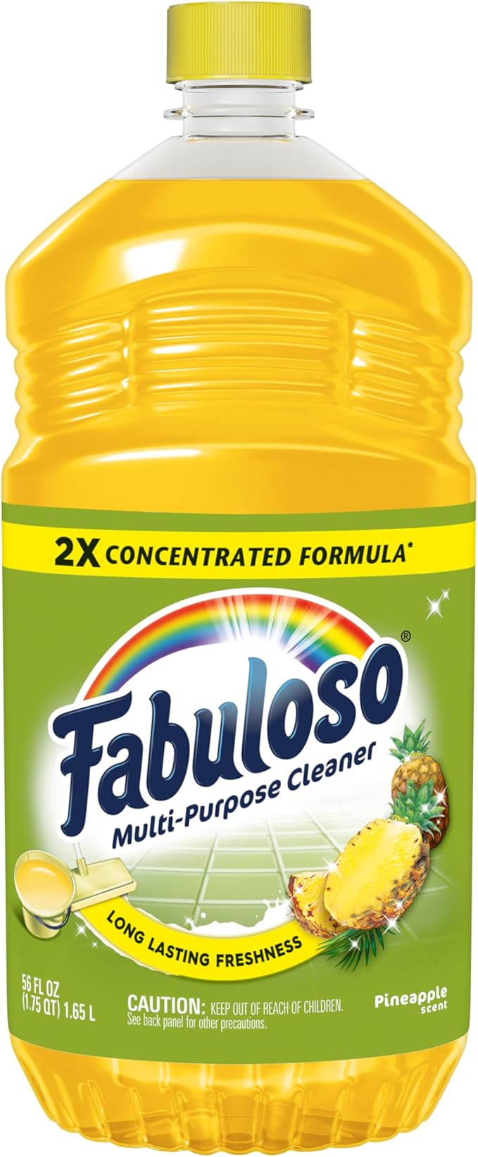 Fabuloso Multi-Purpose Cleaner, 2X Concentrated Formula, Floor Cleaner, Pineapple Scent, 56 fl oz