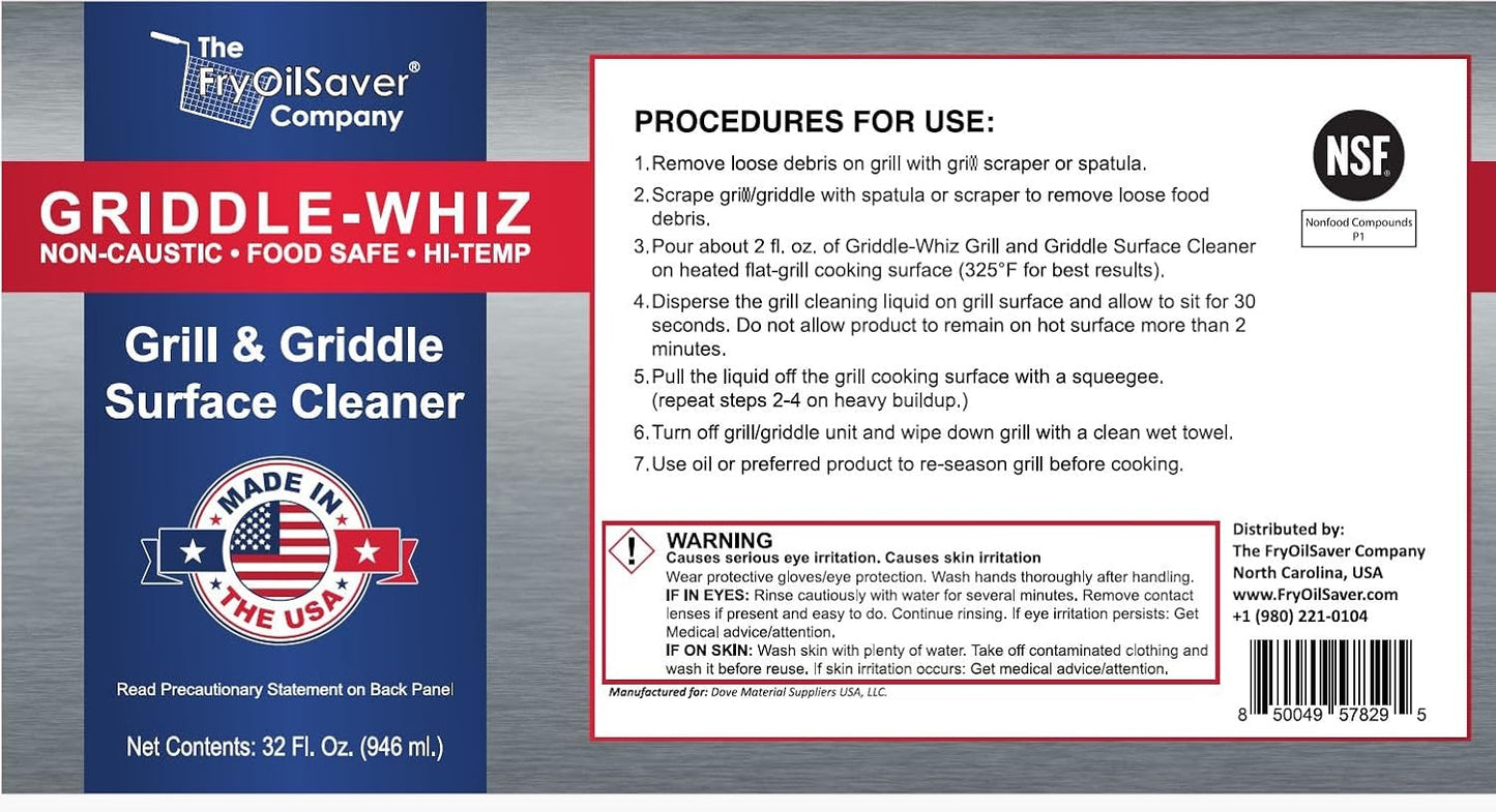 Combo Kit Flat Top Grill Griddle Surface Cleaner, 4-Pack Griddle-Whiz plus Griddles Scraper plus Pumice Stone for Tough Grease & Food Buildups for Griddles & Flat Top Grills