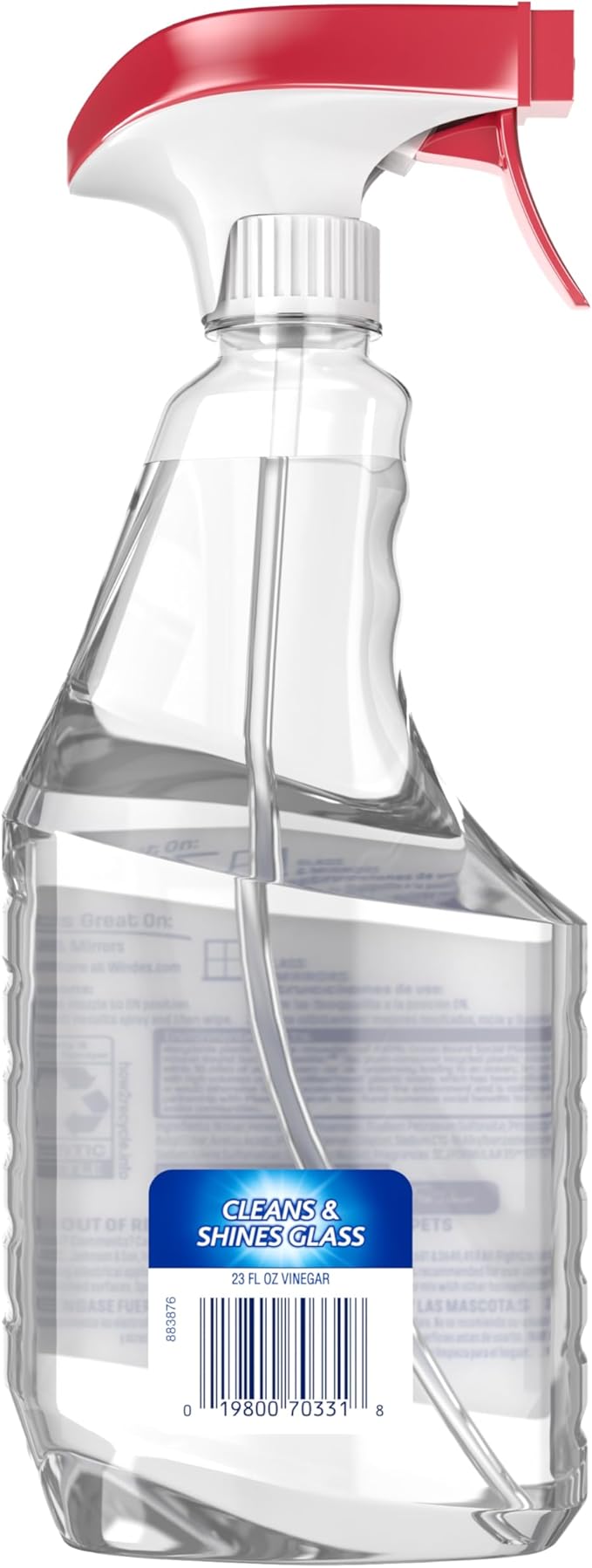 Windex Vinegar Glass and Surface Cleaner Spray Bottle, Packaging Designed to Prevent Leakage and Breaking, Surface Cleaning Spray, 23 Fl Oz