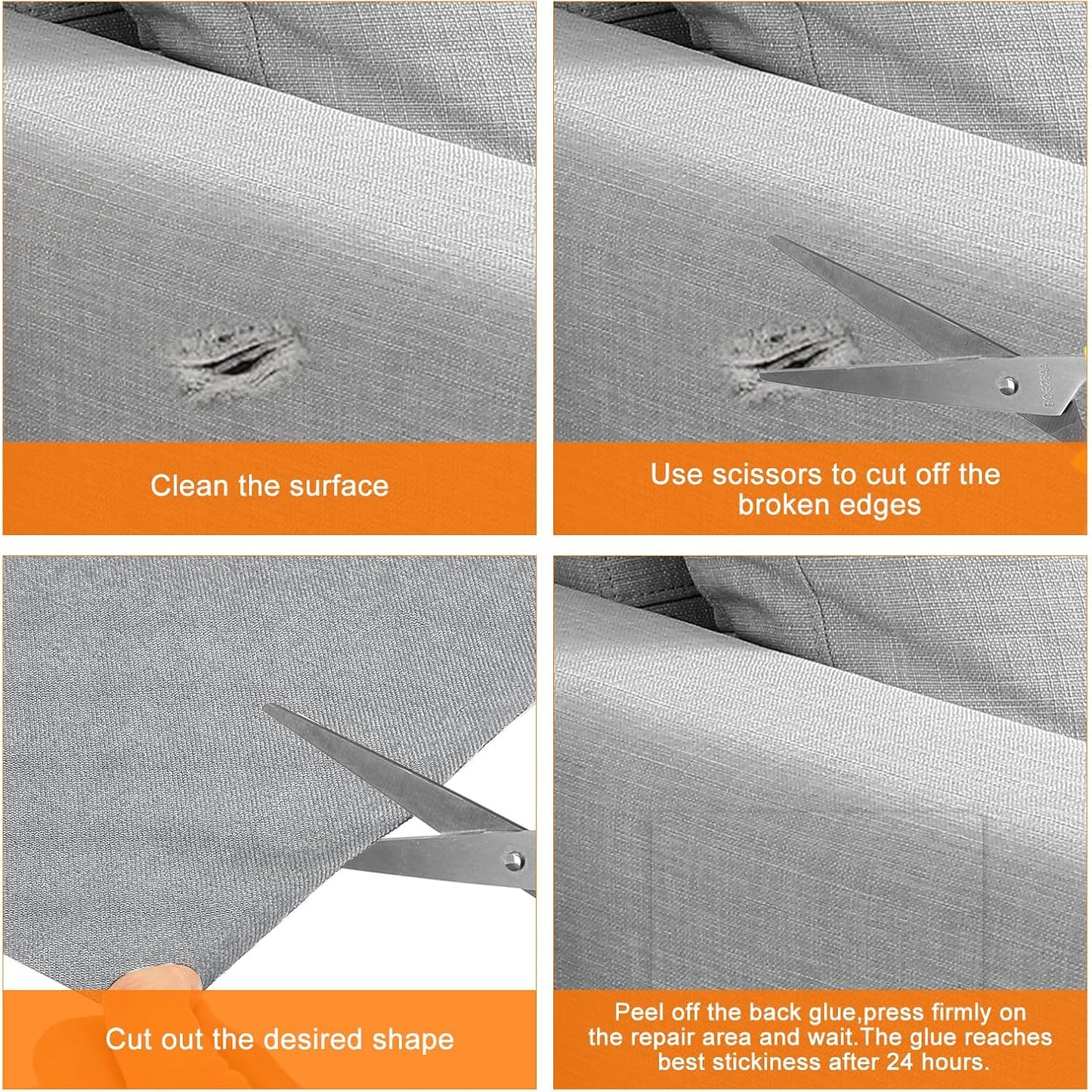 Repair Patches Repair Tape Self-Adhesive DIY Repair Patch Linen Gear Patch for Sofa, Furniture, Chair, Clothing,Tents,3x60 Inch,Dark Blue