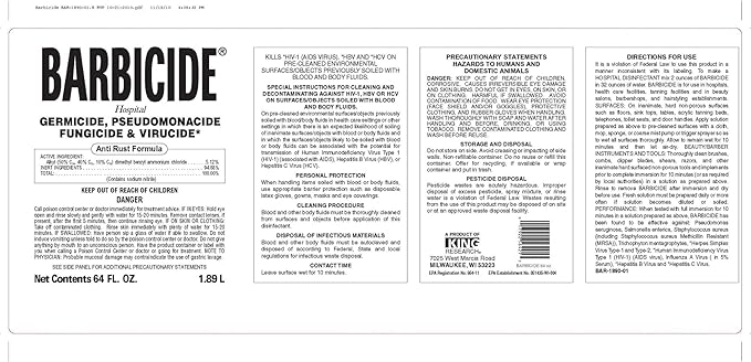 BARBICIDE Disinfecting Jar and Concentrate Starter Set (4 Oz Jar + 64 Fl Oz)– Professional Salon, Spa & Barber Tool Sanitizing Kit