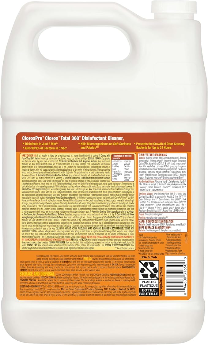 CloroxPro™ Clorox Total 360® Disinfectant Cleaner, 128 Ounces