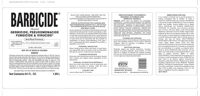 BARBICIDE Disinfectant Jar and Concentrate Starter Set (21 Oz Jar + 16 Fl Oz)– Professional Salon, Spa & Barber Tool Sanitizing Kit