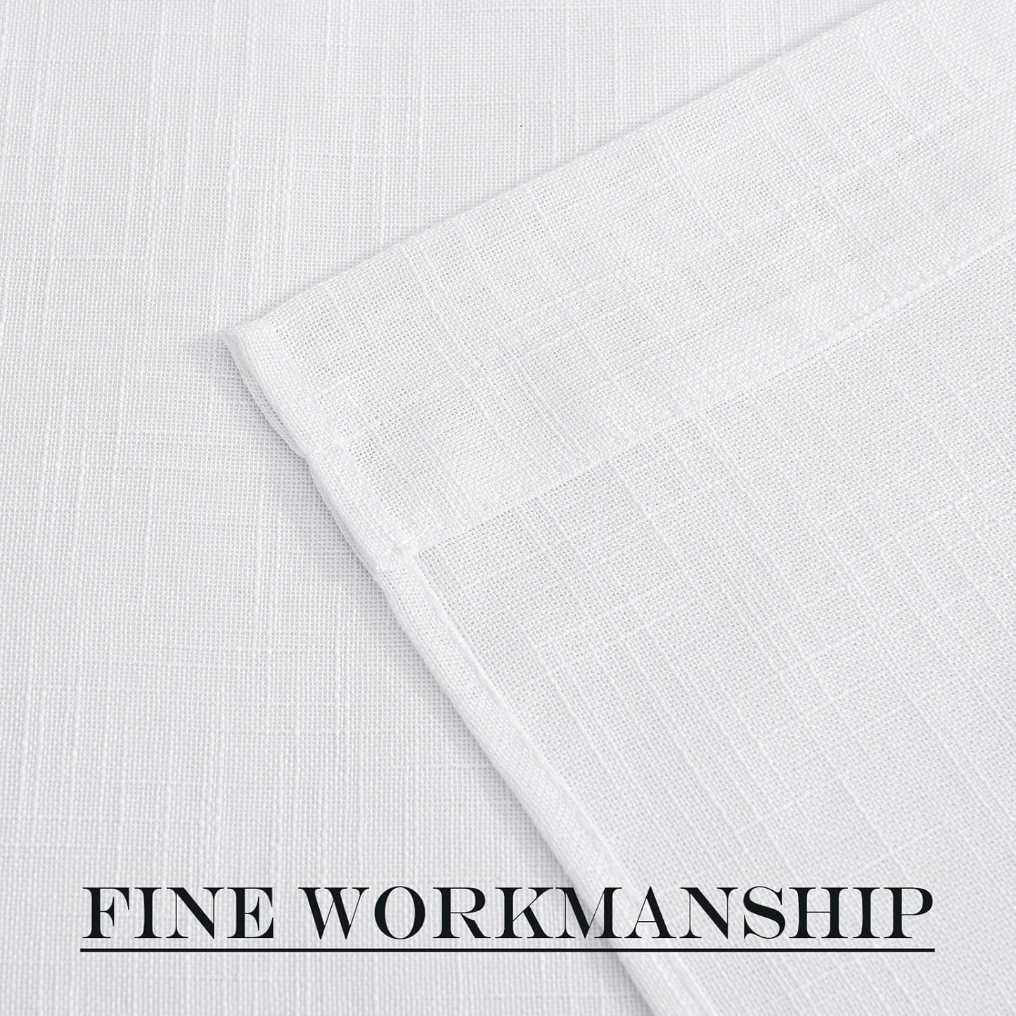 NICETOWN Lined Look Door Panel - Semitransparent Voile Window Curtain Panel Semi Sheer for Patio/Sliding Glass Door with One Bonus Tieback, 52" Width by 72" Length, White