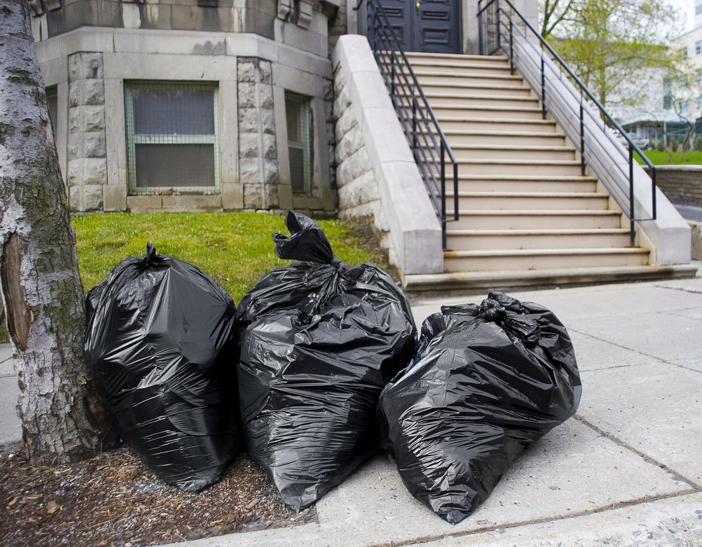 Veska 95-96 Gallon Trash Bags Heavy Duty, (ValuePack 25 Bags w/Ties) 100 Gallon Extra Large Trash Bags, 90 Gallon, 95 Gallon, 96 Gallon Heavy Duty Big Garbage Bags