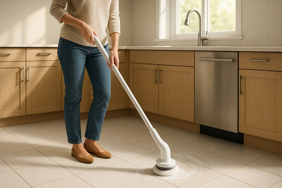 How to Clean Kitchen Tiles with an Electric Spin Scrubber
