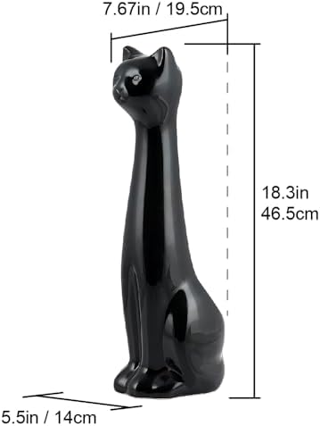 Allure Home Creation Cat 3-Piece Black Ceramic Toilet Brush Holder with White Plastic Brush and Soap Dispenser Set-Black
