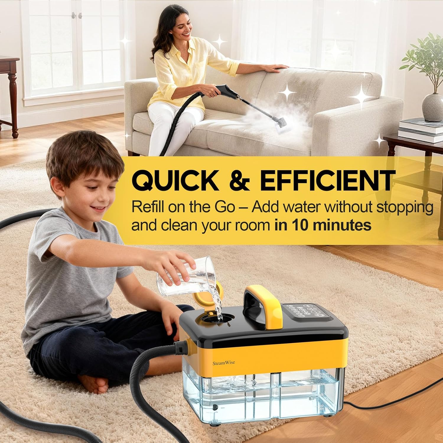 4-PortableYellowSteamCleanerforHome_Car_Kitchen_Bathroom_TileandGroutwithLargeTankandMulti-SurfaceCleaningTools