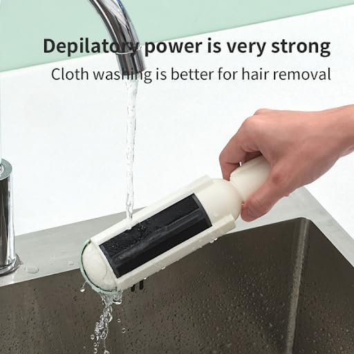 Dog Pet Hair Remover Roller - Reusable Lint Roller Pet Hair Removal Tool for Dog&Cats - Portable Sticky Lint Roller for Clothes, Couch, Bed, Car, Furniture – Travel-Friendly (Green/White)