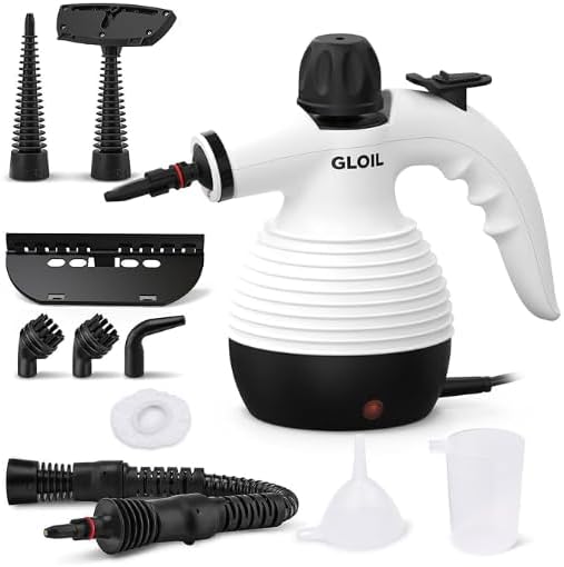 Handheld Steam Cleaner, a versatile and portable home cleaning device, comes with a 10-piece accessory set. Effortlessly removes stubborn stains like dirt and grease, saving you time and effort.
