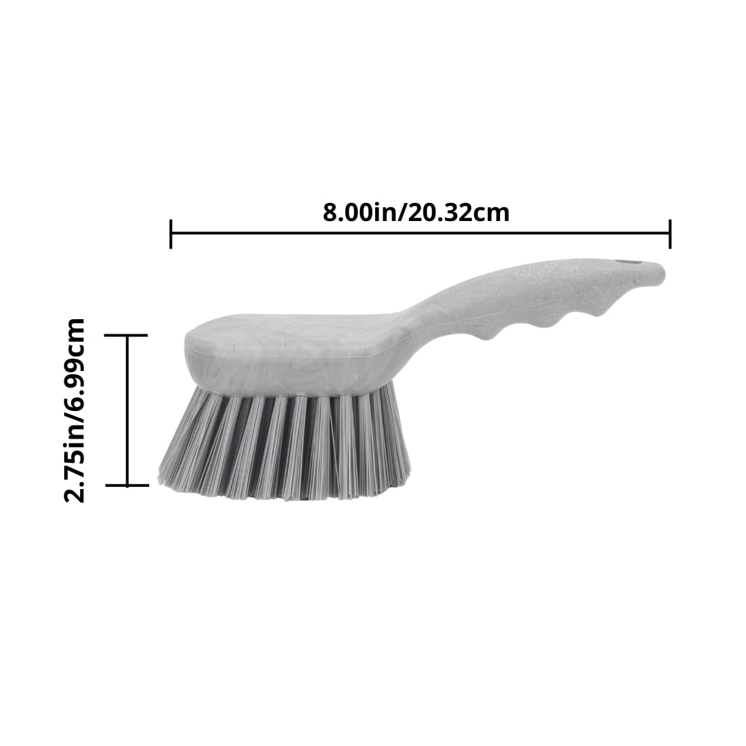 SPARTA 40541EC05 Plastic Scrub Brush, Utility Brush, Kitchen Brush With Hanging Hole For Cleaning, 8 Inches, Red