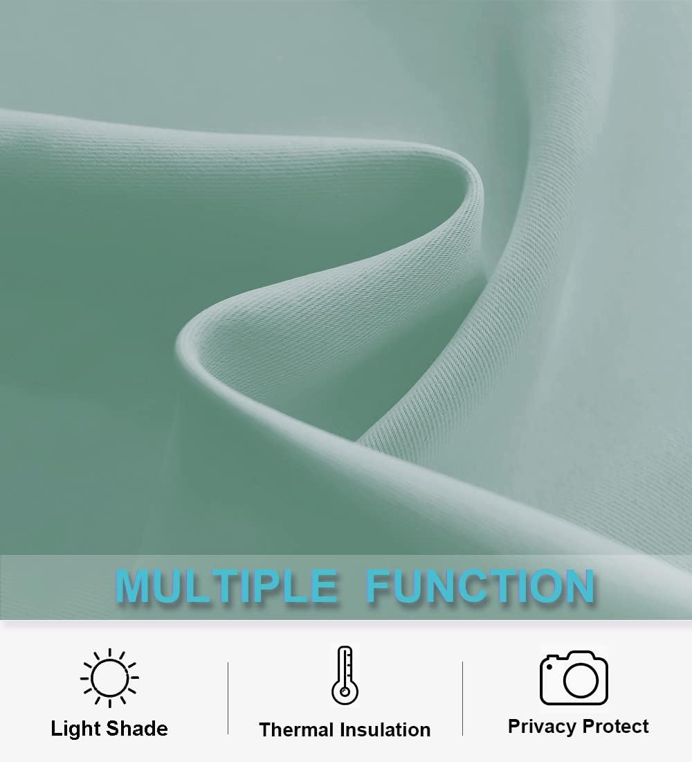 RYB HOME RV Curtains Blackout - Thermal Insulating Privacy Door Windows Camper Curtains for Kids Nursery RV Bunk Bedroom Windows Bathroom, Width 29 x Length 24, Aqua, 2 Pcs