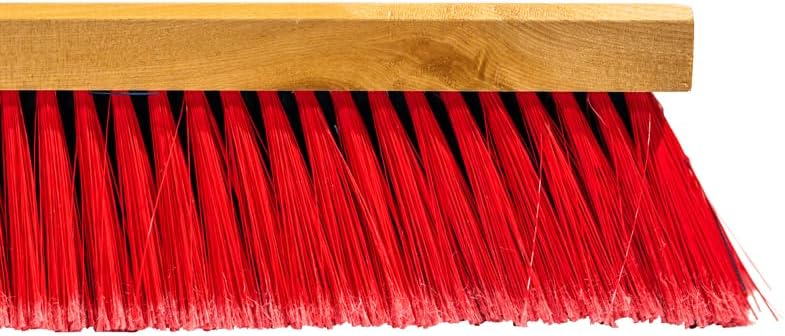 USA Broom 24" Soft Sweep Indoor Push Broom with 60" Handle. Ideal for Epoxy & Polished Floors. Durable American Made Steel Brackets-Stainless Steel Hardware. No Plastic. 100% Made in The USA