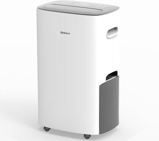 Shinco 86 Pints Dehumidifier for Home and Basements, 5000 Sq.Ft Dehumidifiers with Drain Hose, Auto or Manual Drainage, Auto Defrost, Quietly Remove Moisture, Intelligent Humidity Control, 24HR Timer