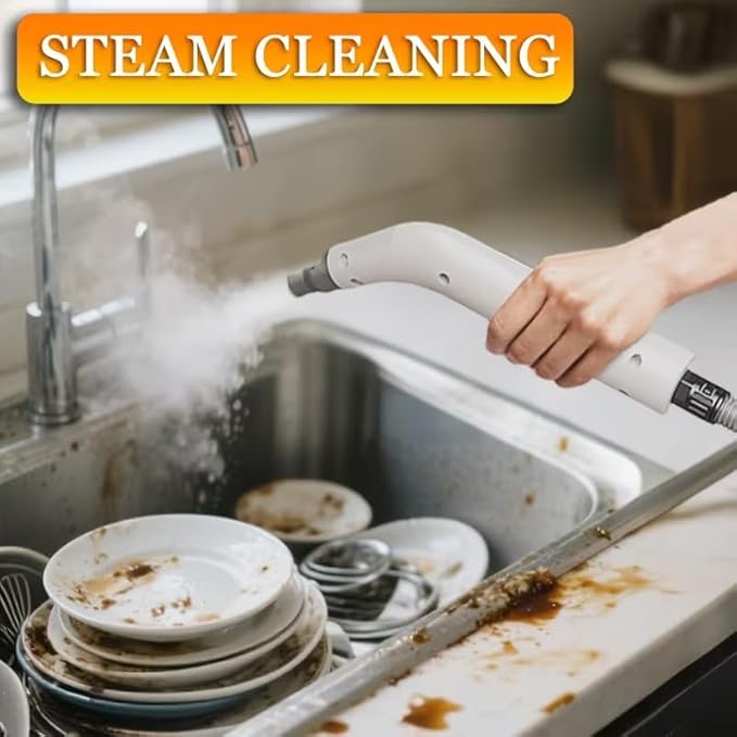 Steam Cleaner, Portable Handheld Steamer for Cleaning, Large Capacity Tank Pressurized Steam Cleaning Machine for Home, Car, Bathroom, Kitchen, Furniture, Grout, Floor, Tile