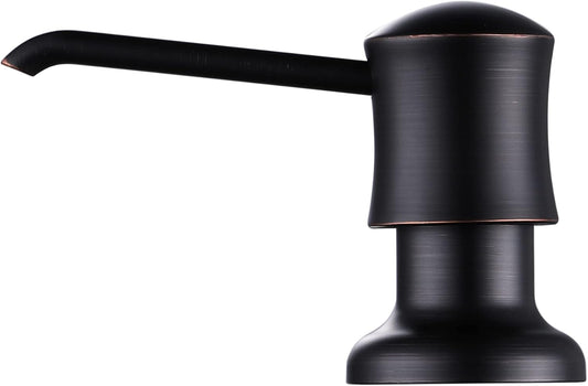 Soap Dispenser for Kitchen Sink (Oil Rubbed Bronze), Built-in and Refill-from-Top Design with Liquid Hand & Dish Soap Bottle