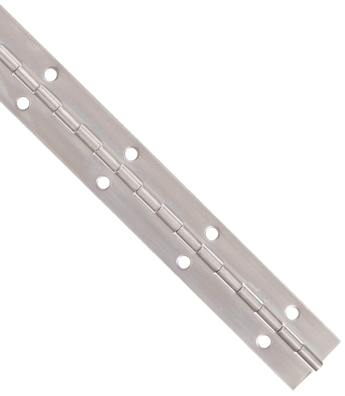 Stainless Steel Continuous Hinge with Hole, Bright Annealed Finish (3 Feet, 1-1/16 Inches)