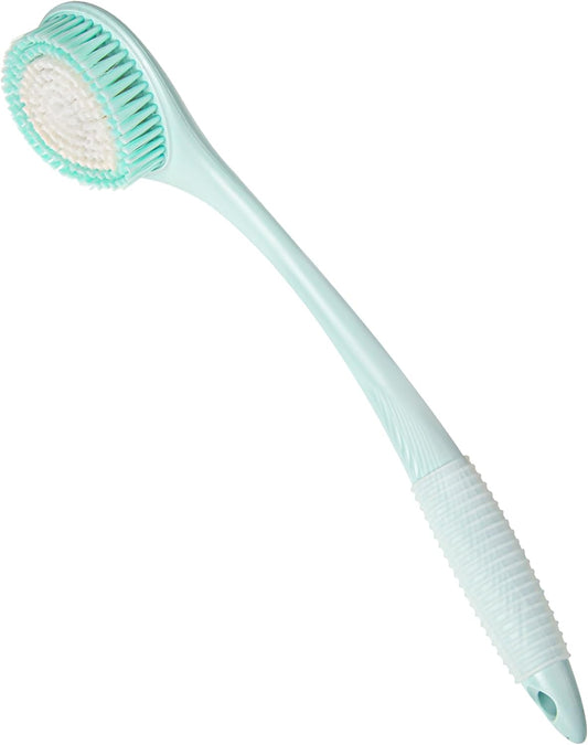 BEDELITE Back Scrubber for Shower - Long Handle Bath Brush (16.4 inches) with Soft Bristles, Exfoliating Body Brush for Men & Women(Blue)