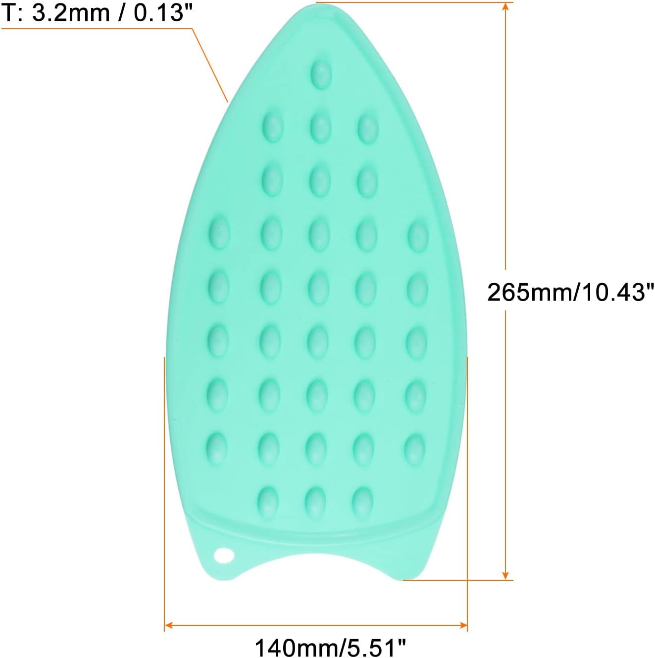 HARFINGTON 2pcs Silicone Iron Rest Pad, Multipurpose Iron Hot Resistant Mat Iron Rest Plate for Ironing Board Hot Heat Resistant Steam Compact Mat, Turquoise
