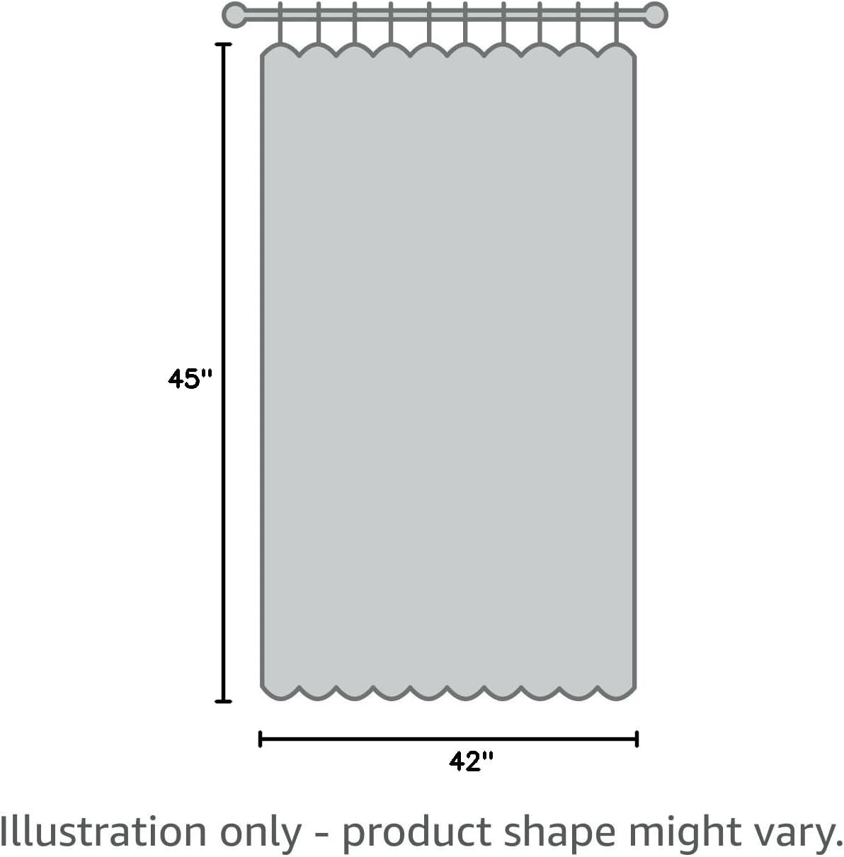 Chyhomenyc Light Grey Sheer Curtains 45 Inch Long 2 Panels, Light Filtering Rod Pocket Voile Short Curtains Drapes for Living Room Bedroom Small Windows, 42Wx45L Inches