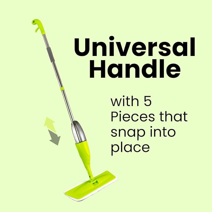 5-in-1 Multi-Purpose Cleaning Kit - Spray Mop, Sweeper, Duster, & Window Cleaner, Ewbank 5 pc Multi-Surface Tool Kit, Green