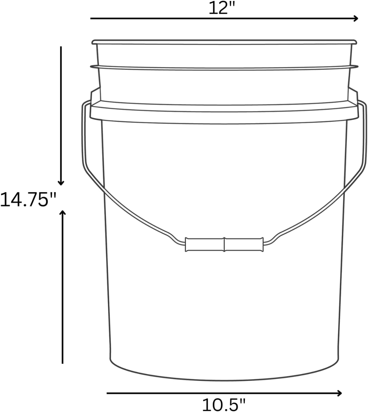 House Naturals 5 Gallon Pink Food Grade Bucket Pail with Air Tight screw on Lid (Pack of 2) Made in USA buckets