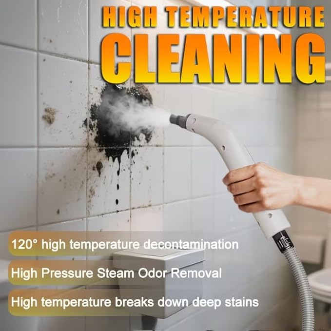 Steam Cleaner, Portable Handheld Steamer for Cleaning, Large Capacity Tank Pressurized Steam Cleaning Machine for Home, Car, Bathroom, Kitchen, Furniture, Grout, Floor, Tile