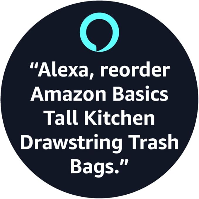 Amazon Basics Tall Kitchen Drawstring Trash Bags, Sturdy, 13 Gallon, Unscented, 200 Count