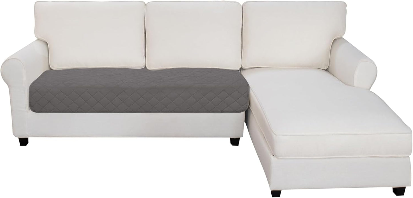 Easy-Going Sectional Couch Covers for Dogs L Shape Sofa Cover Reversible Sofa Slipcover Chaise Lounge Cover Furniture Protector Cover for Pets Dog Cat (30 x 50 inches, Gray/Light Gray)