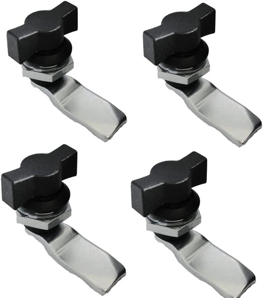 WJSKDQ 4pcs Thumb Operated Offset Cam Lock Thumb Cam Lock for Machine Cabinet Drawer Black_3