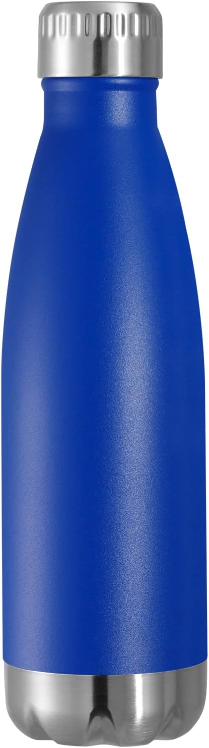 VEGOND 17oz Stainless Steel Water Bottles, Reusable Metal Sports Water Bottle Keeps Drink Hot and Cold, BPA Free Double Wall Vacuum Cola Shape Insulated Water Bottle for Camping Gym, 1 Pack