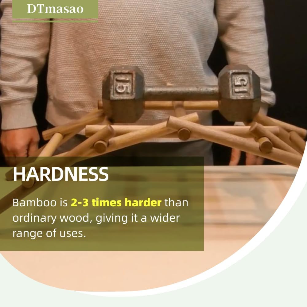 1/2 x 6 Inch 100 PCS Dowel Rods Wood Sticks Wooden Dowel Rods - Unfinished Bamboo Sticks - for Crafts and DIYers