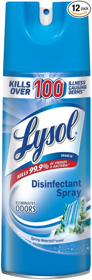 Lysol Surface Disinfectant Liquid 12.5 oz. Can Spring Waterfall Scent 12 Ct RAC02845