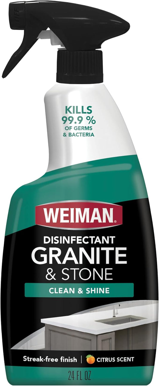 Weiman Granite Cleaner and Polish - 24 Ounce 6 Pack - For Granite Marble Soapstone Quartz Quartzite Slate Limestone Corian Laminate Tile Countertop and More