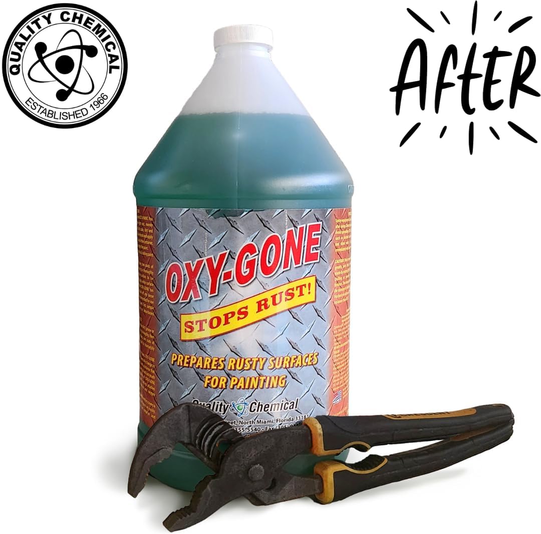 Quality Chemical Oxy-Gone Rust Remover and Metal Treatment - Rust Reformer, Rust Remover, Metal Rust Remover, Rust Neutralizer for Metal, Rust Converter, Remover, Rust Remover - 640 oz (Pack of 1)