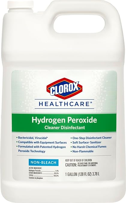 Clorox Healthcare Hydrogen Peroxide Cleaner Disinfectant Refill, Bleach Free, 128 Fluid Ounces (Package May Vary)