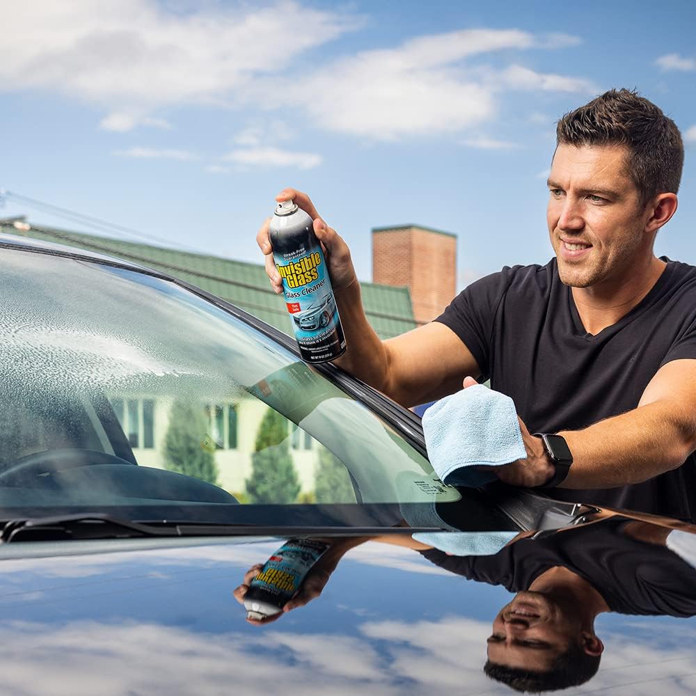 Invisible Glass 91164-3PK Premium Aerosol Glass and Window Cleaner for Auto and Home Cleans Glass, Windows, Windshields, and More, Streak-Free, Ammonia-Free, Tint-Safe, 19 oz (Pack of 3)