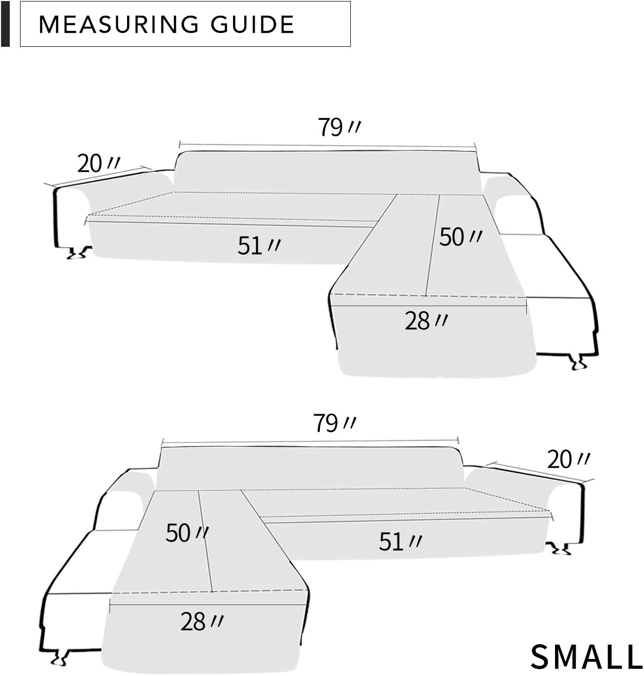 Easy-Going Sofa Slipcover L Shape Sofa Cover Sectional Couch Cover Furniture Protector Mat for Pets Dog Cat (Small,Wine/Wine)