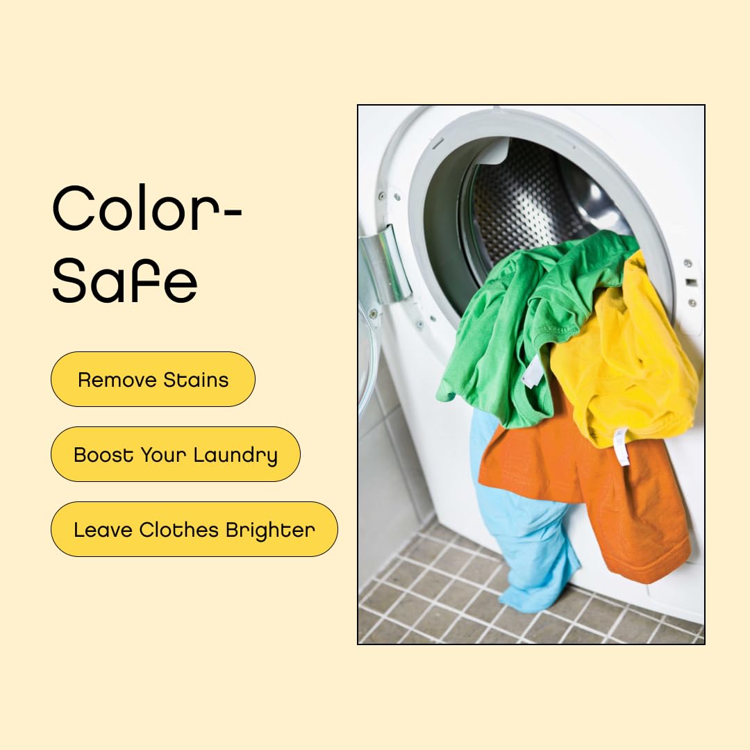 AspenClean Oxygen Whitener & Color Safe Stain Remover | Unscented | Hypoallergenic Bleach Alternative | EWG Verified | Non-Toxic | 45 Loads
