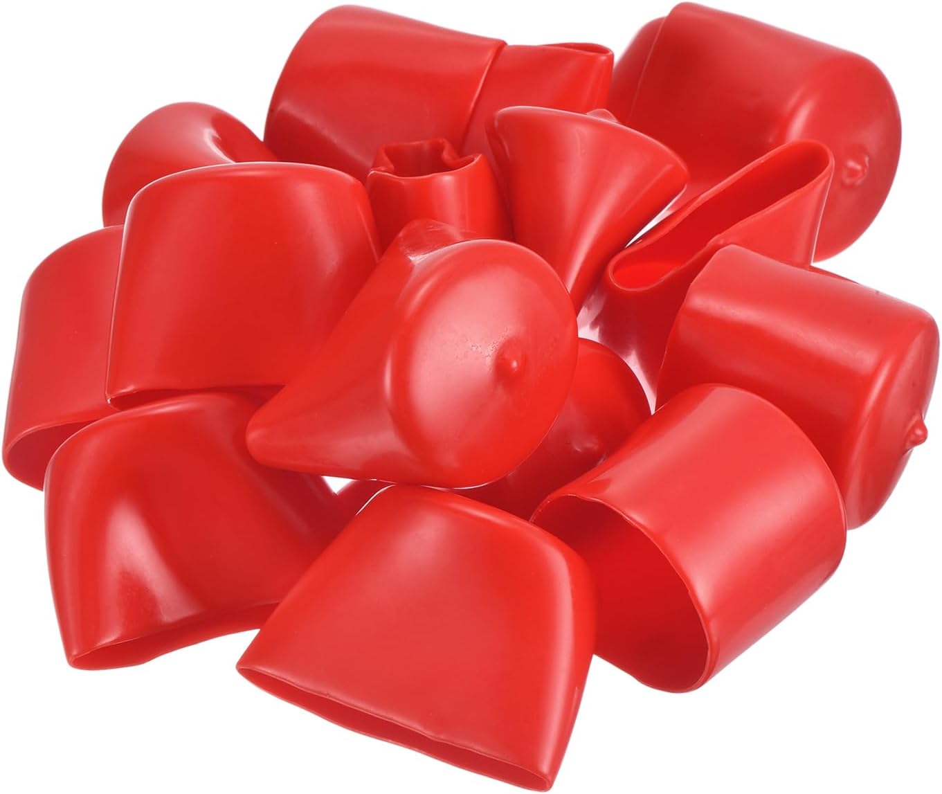 uxcell 20pcs Rubber End Caps 42mm ID Vinyl Round Tube Bolt Cap Cover Thread Protectors Red