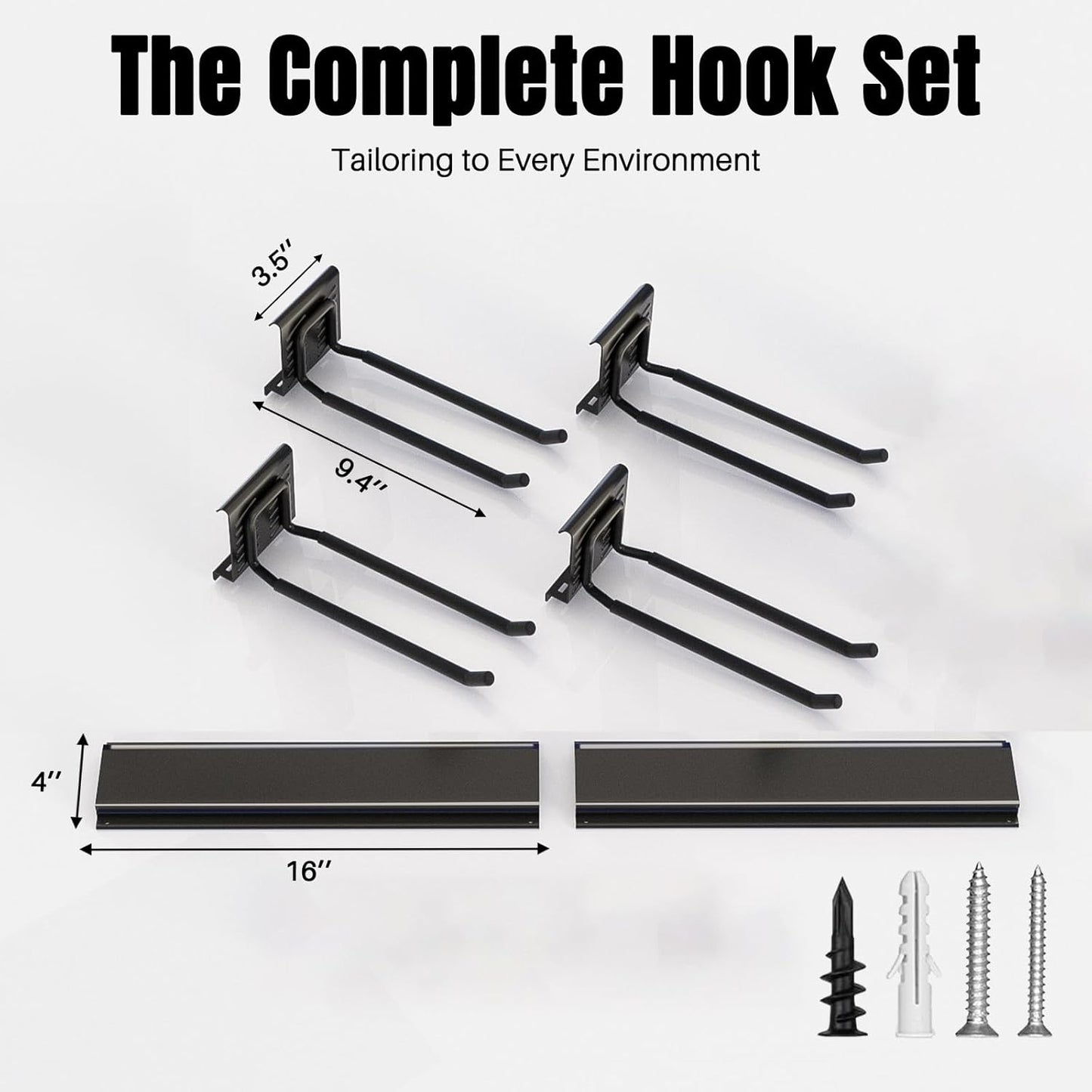 Garage Garden Tool Organizer Wall Mount, Heavy Duty Garage Tool Storage Rack 48 Inches, Max Load 330lb - Shovel, Rake, Folding Chair, Weed Eater Storage