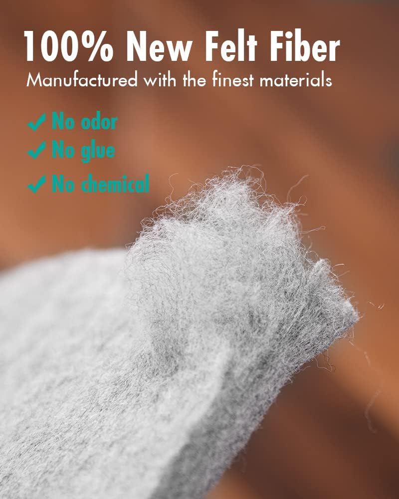 Non Slip Rug Pad Gripper - Round 6 Feet 1/4” Extra Thick Felt Under Rug for Runner Rugs and Hardwood Floors,Super Cushioned Non Skid Carpet Padding