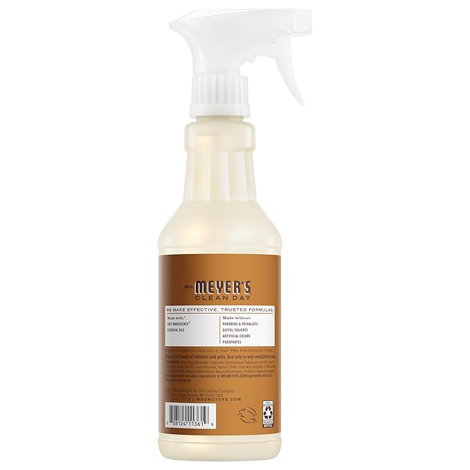 MRS. MEYER'S CLEAN DAY Multi-Surface Everyday Cleaner, Acorn Spice Scent, 16 Fl Oz Bottle - 3 Pack