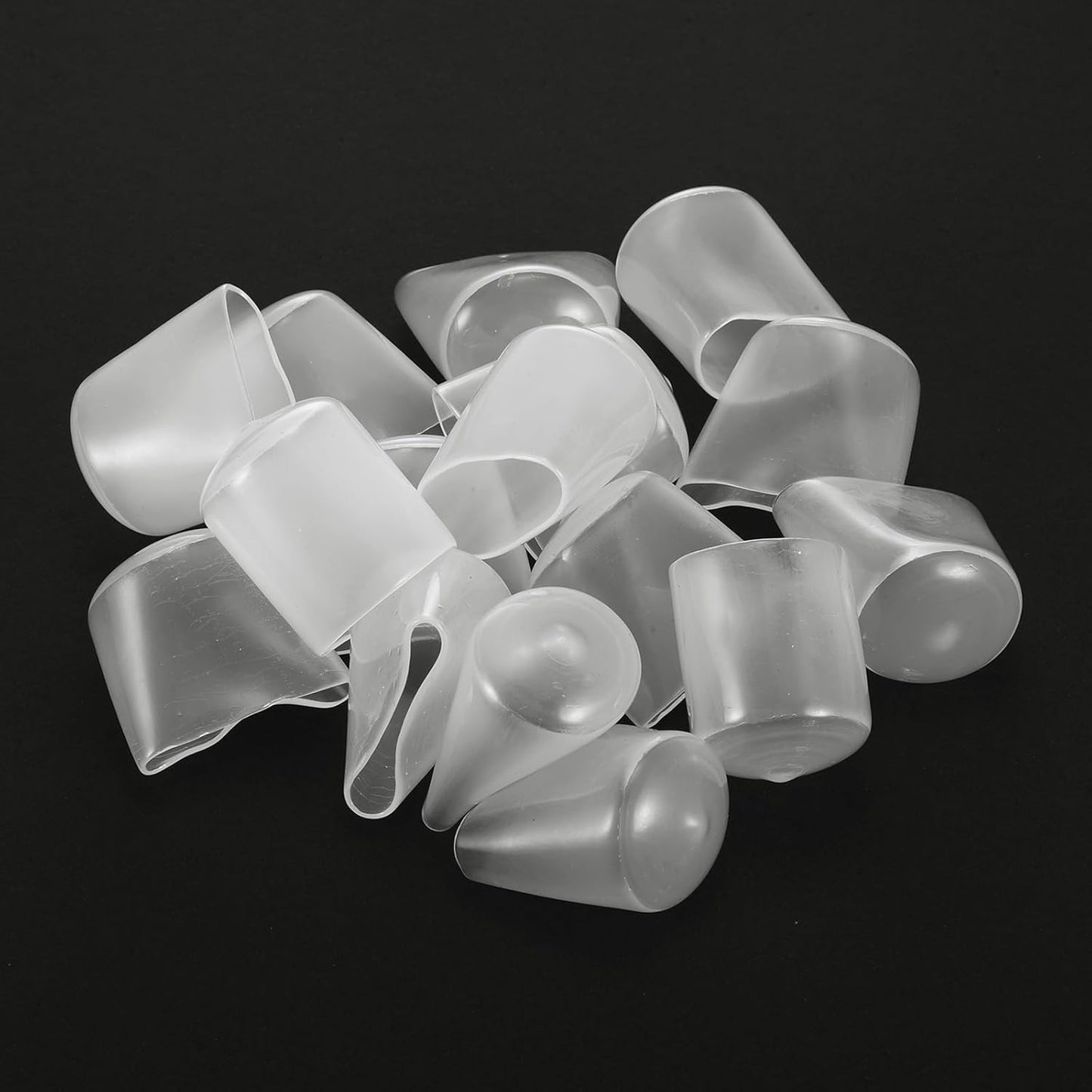 uxcell 20pcs Rubber End Caps Protective Caps 28mm(1.1 Inch) ID Vinyl PVC Round Tube Bolt Cap Cover Screw Thread Protectors, Clear